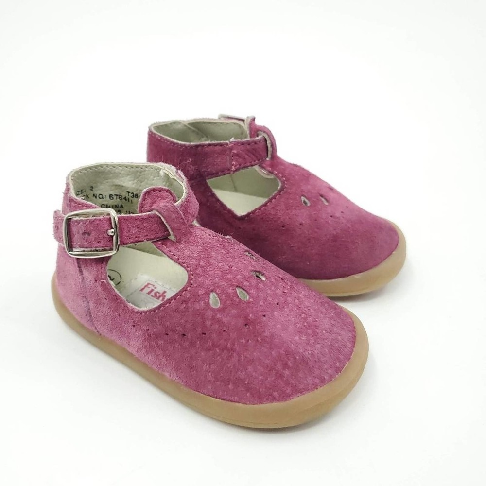 Fisher Price Baby Girl Magenta Mary Janes 2T Vintage